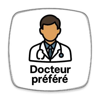 Docteur préféré cadeau médecin - Magnet carré - blanc - Devant