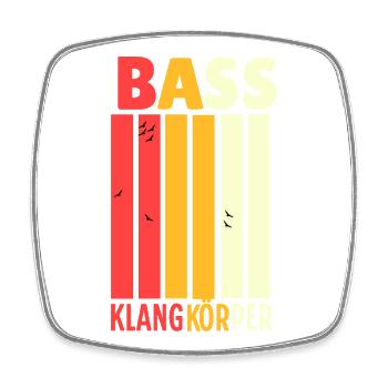 Chor: Bass Klangkörper für Musiker - Viereckiger Kühlschrankmagnet - Weiß - Vorne
