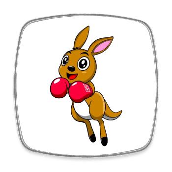 Kangaroo - Square fridge magnet - white - Front