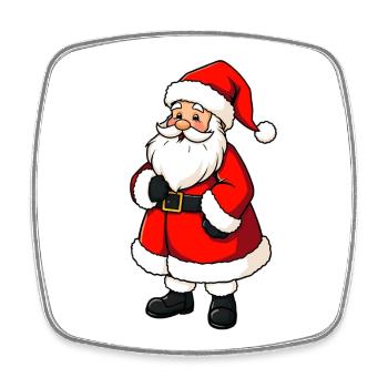 Weihnachtsmann - Viereckiger Kühlschrankmagnet - Weiß - Vorne