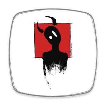 Devil Boy - Square fridge magnet - white - Front