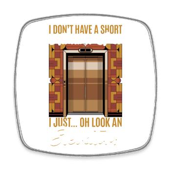Elevator toddler & kids - Square fridge magnet - white - Front