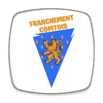 Franchement comtois - Magnet carré - blanc - Devant