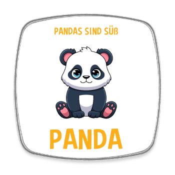  Panda Sind Süß Ich Bin Süß Also Bin Ich Ein Panda - Viereckiger Kühlschrankmagnet - Weiß - Vorne