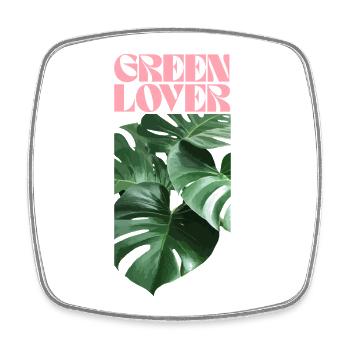 Tropical Monstera Green Lover Design - Square fridge magnet - white - Front
