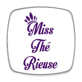 Miss Laughing Tea - Square fridge magnet - white - Front