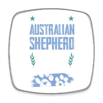 australian dog dogs dad - Square fridge magnet - white - Front