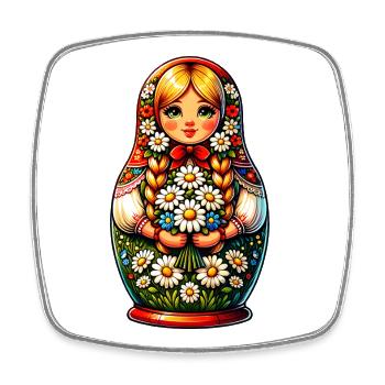  Matroschka auf russisch Matryoshka Doll Russian - Viereckiger Kühlschrankmagnet - Weiß - Vorne