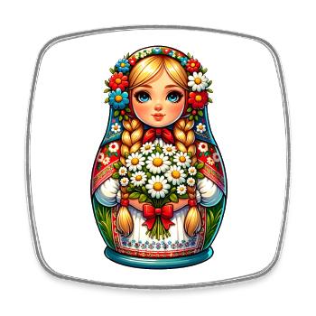  Matroschka auf russisch Matryoshka Doll Russian - Viereckiger Kühlschrankmagnet - Weiß - Vorne