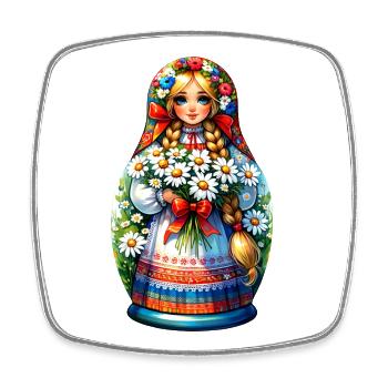  Matroschka auf russisch Matryoshka Doll Russian - Viereckiger Kühlschrankmagnet - Weiß - Vorne