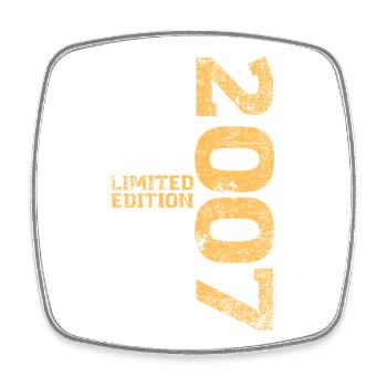 Édition Limitée 2007 18ème Cadeau d’Anniversaire - Magnet carré - blanc - Devant