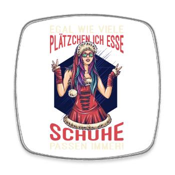 Weihnachtsgeschenk Frauen Plätzchen Lustig Idee - Viereckiger Kühlschrankmagnet - Weiß - Vorne