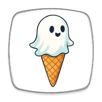 Süßer Geister-Eiscreme Druck - Magnet carré - blanc - Devant