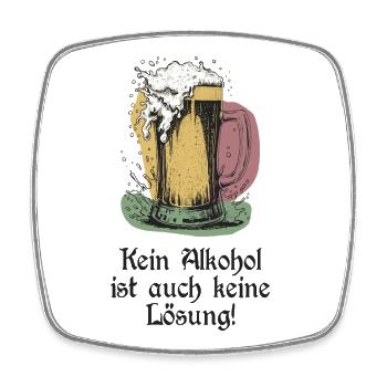 Beer Funny Beer Saying - Square fridge magnet - white - Front