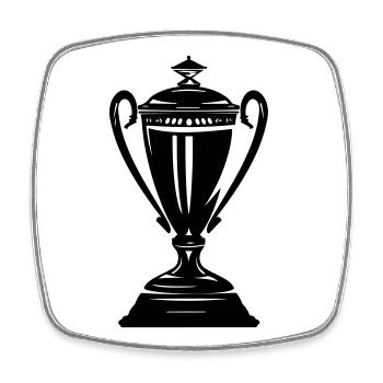 Victory Trophy Cup - Square fridge magnet - white - Front