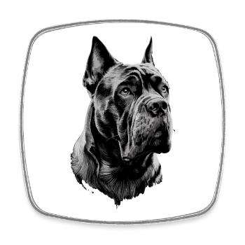 Majestic Cane Corso Dog Portrait - Square fridge magnet - white - Front