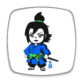 Little Warrior - Square fridge magnet - white - Front