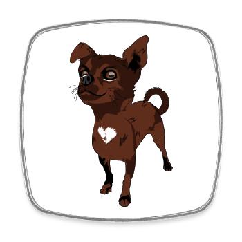 Chihuahua - Magnet carré - blanc - Devant