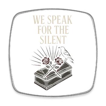 Corpse Science Dark Humor Death Positive - Square fridge magnet - white - Front