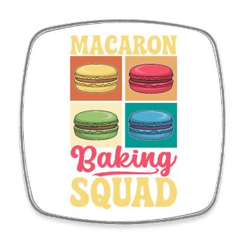 Macaron Französische Desserts - Viereckiger Kühlschrankmagnet - Weiß - Vorne