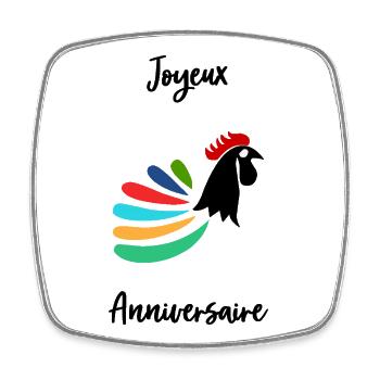 50. 50 ANS. 50e ANNIVERSAIRE. ANNIVERSAIRE 50 ANS. - Magnet carré - blanc - Devant