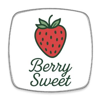 Berry Sweet - Square fridge magnet - white - Front