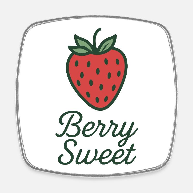 Berry Sweet - Square fridge magnet - white