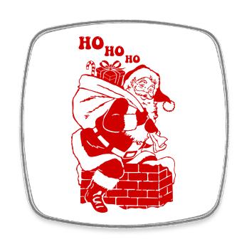 Santa Claus with gifts - Square fridge magnet - white - Front