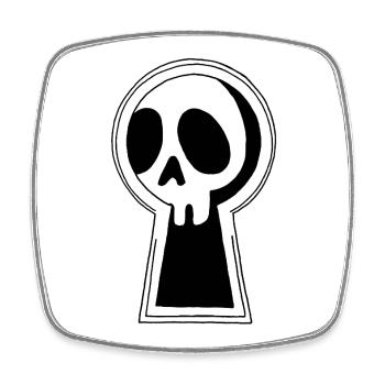La mort noire nous observe - Magnet carré - blanc - Devant