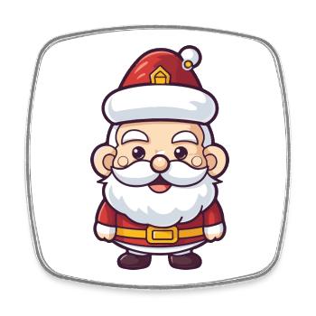 Weihnachtsmann Santa Weihnachten - Viereckiger Kühlschrankmagnet - Weiß - Vorne