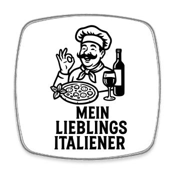 Tenue de fan italien préférée - Magnet carré - blanc - Devant