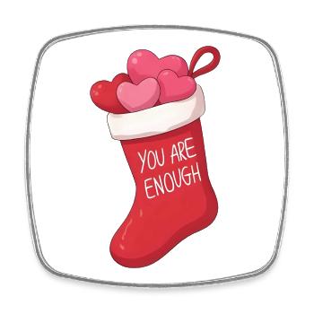  Anime Christmas Stocking You Are Enough - Viereckiger Kühlschrankmagnet - Weiß - Vorne