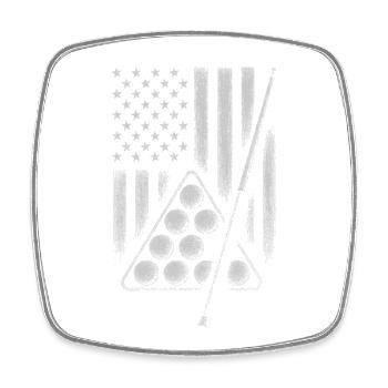 Flag Pool Balls Design - Square fridge magnet - white - Front