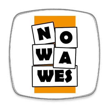 Nowawes - Square fridge magnet - white - Front