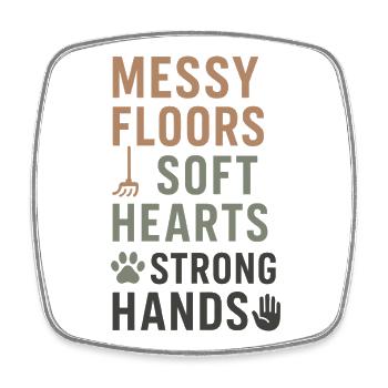Shelter Employee, Animal Rescue Volunteer - Square fridge magnet - white - Front