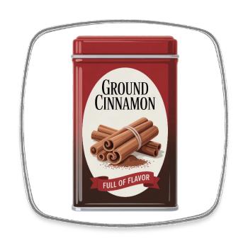 Ground Cinnamon Zimt Full Of Flavor - Square fridge magnet - white - Front