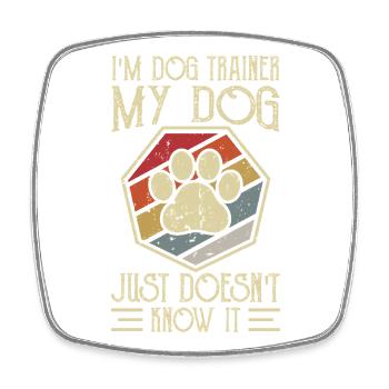 Chiens Chien Amoureux Chien Propriétaire Cadeau - Magnet carré - blanc - Devant