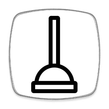 suction cup - Square fridge magnet - white - Front