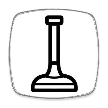 suction cup - Square fridge magnet - white - Front