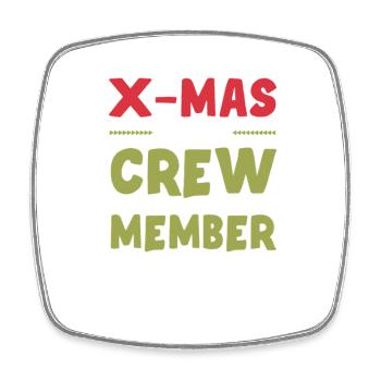 X-Mas Crew Member - Square fridge magnet - white - Front