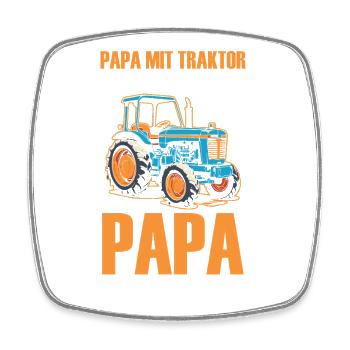 Landwirt Bauernhof Farmer Bauer Papa Vater Traktor - Viereckiger Kühlschrankmagnet - Weiß - Vorne