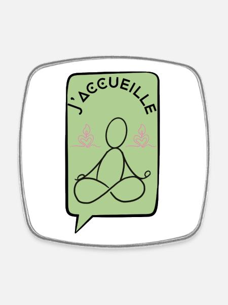 I welcome - Square fridge magnet - white