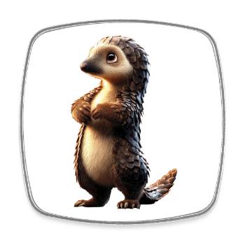 Pangolin Schuppentier Tannenzapfentier Pangoline - Viereckiger Kühlschrankmagnet - Weiß - Vorne