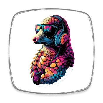 Pangolin Schuppentier Tannenzapfentier Pangoline - Viereckiger Kühlschrankmagnet - Weiß - Vorne