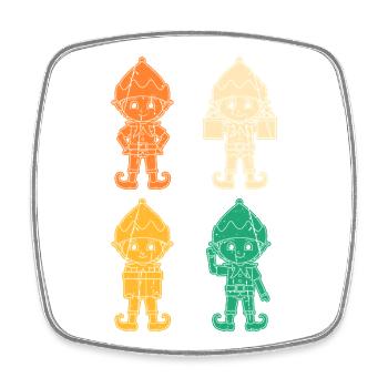 Santa Claus Christmas Elf Christmas - Square fridge magnet - white - Front