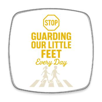 Sicherheitsteam Der Crossing Guard Gift - Viereckiger Kühlschrankmagnet - Weiß - Vorne