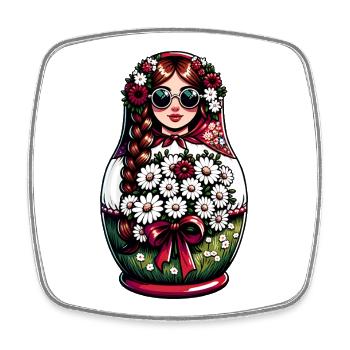  Matroschka auf russisch Matryoshka Doll Russian - Viereckiger Kühlschrankmagnet - Weiß - Vorne