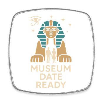Pharaoh Archaeology in Ancient Egypt - Square fridge magnet - white - Front