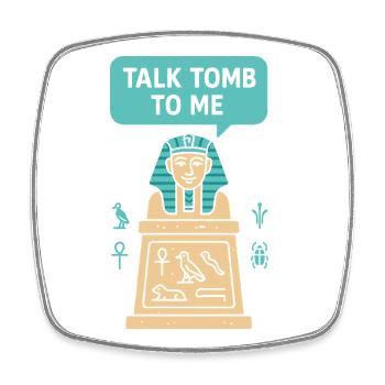Pharaoh Archaeology in Ancient Egypt - Square fridge magnet - white - Front