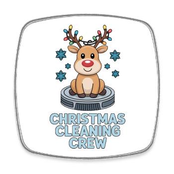 Christmas Cleaning Crew Putztrupp - Square fridge magnet - white - Front